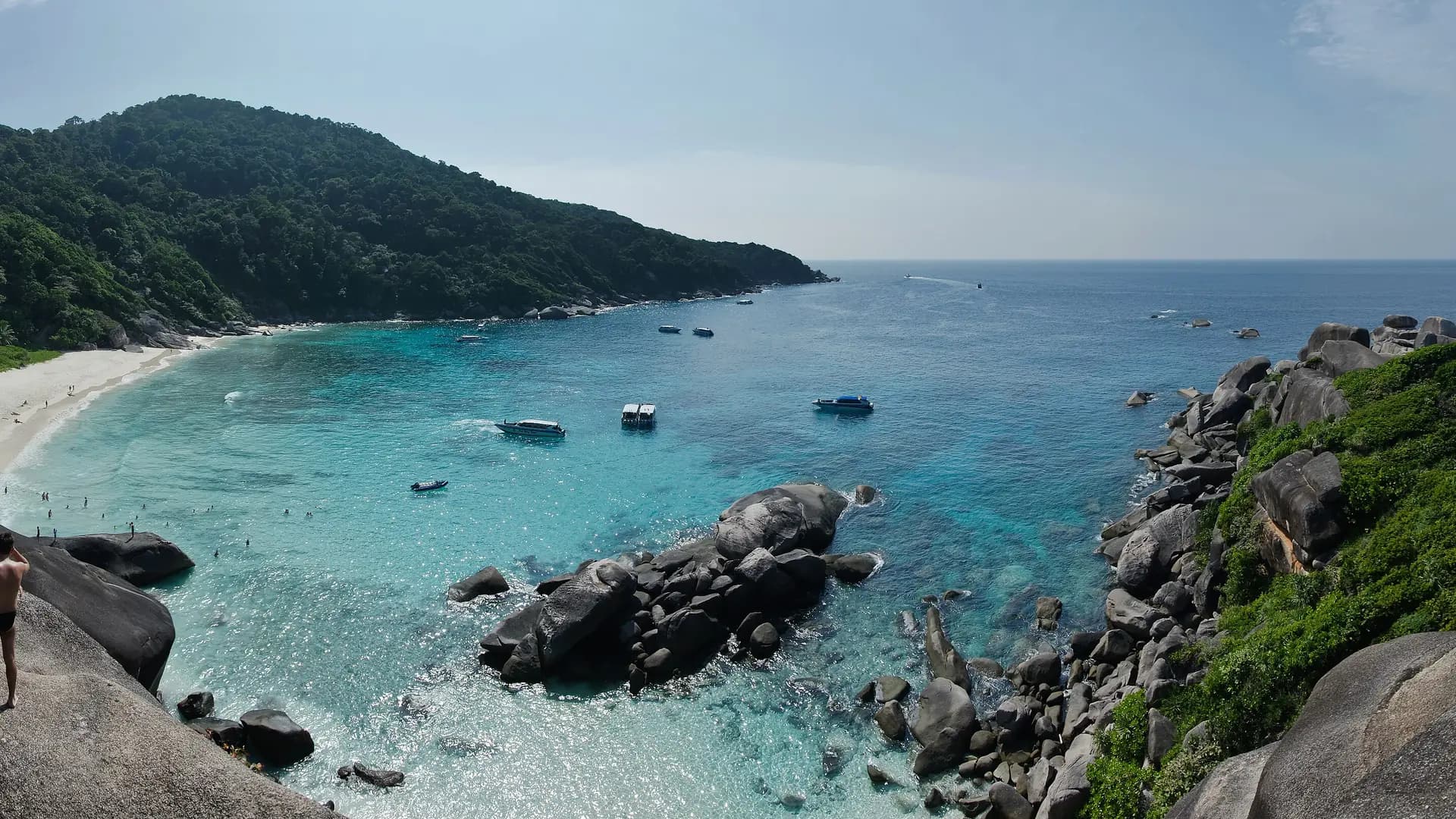White-sand bay and granite boulders in the Similan Islands, Thailand