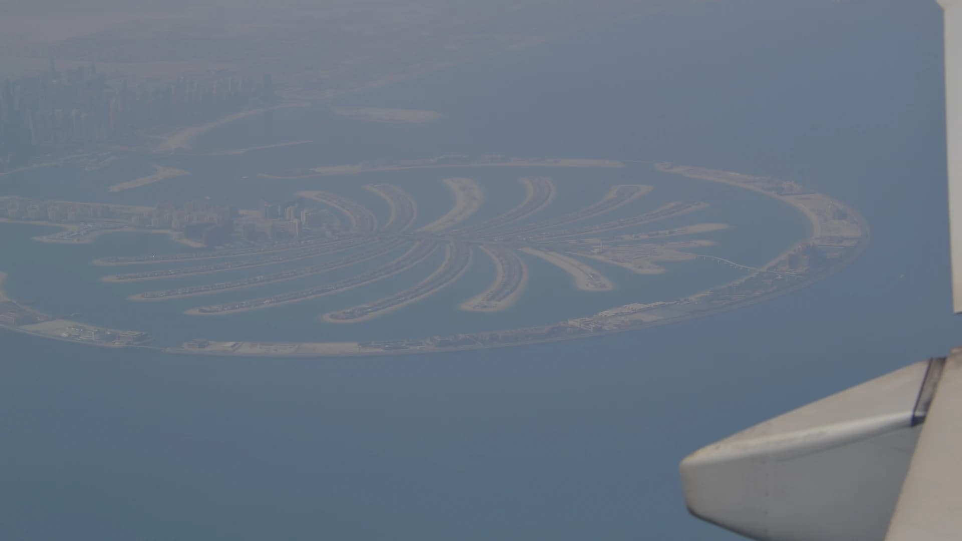 Palm Jumeirah artificial island and coastline, Dubai, UAE